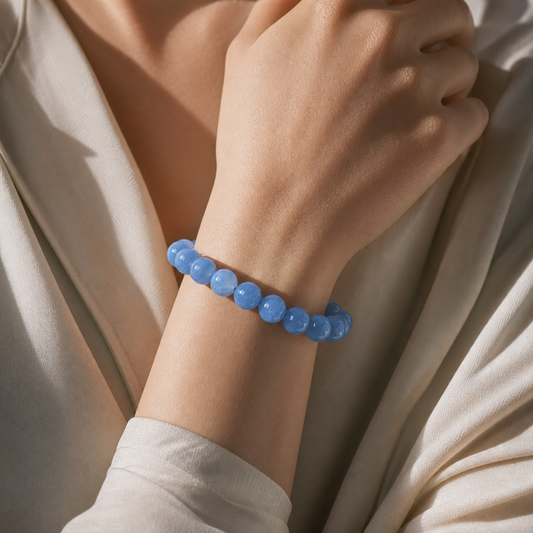 Cropped wrist view of Aquamarine