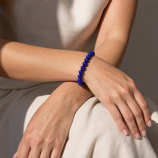 Cropped wrist view of Lapis Lazuli