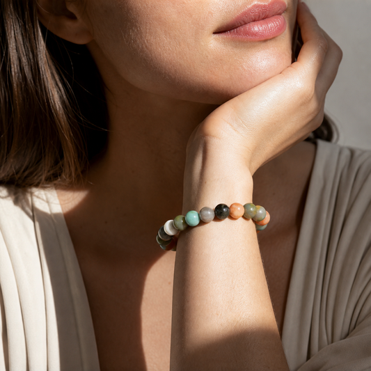Cropped wrist view of Alashan Agate