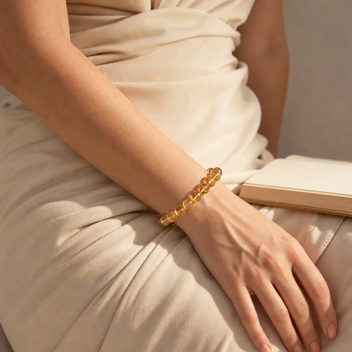 Close wrist detail of Citrine
