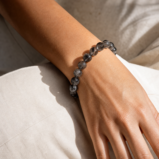Cropped wrist view of Sparkling Quartz