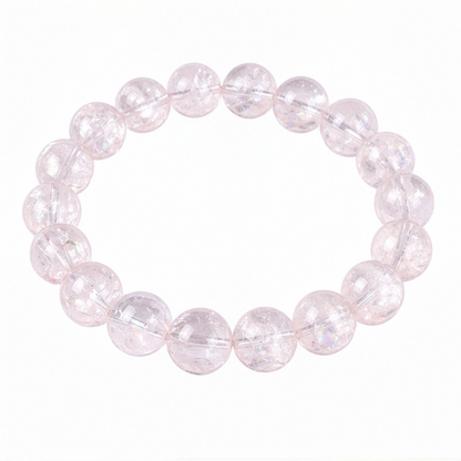 Pink Azeztulite on a white background