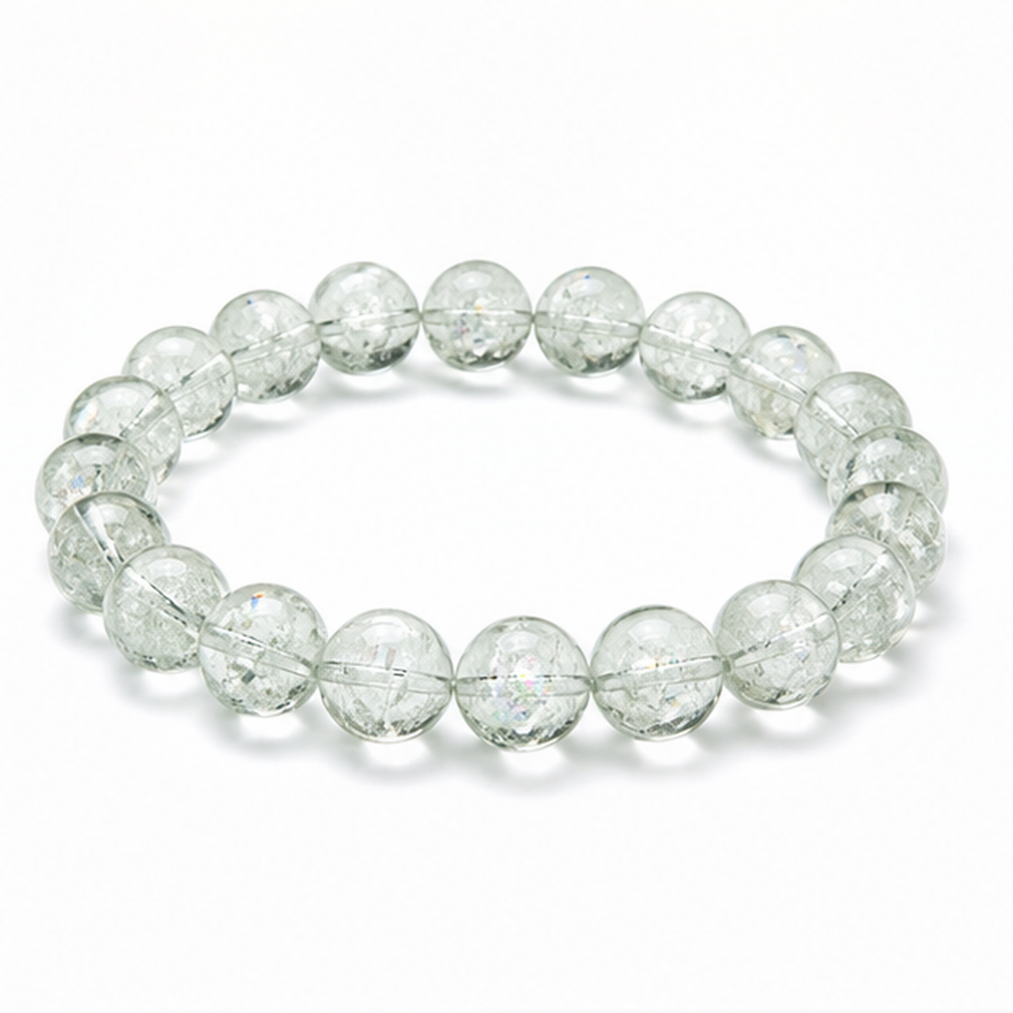 Green Azeztulite on a white background
