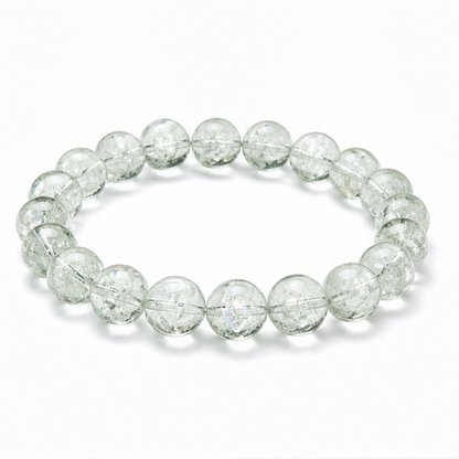 Green Azeztulite on a white background