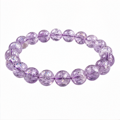 Purple Azeztulite on a white background