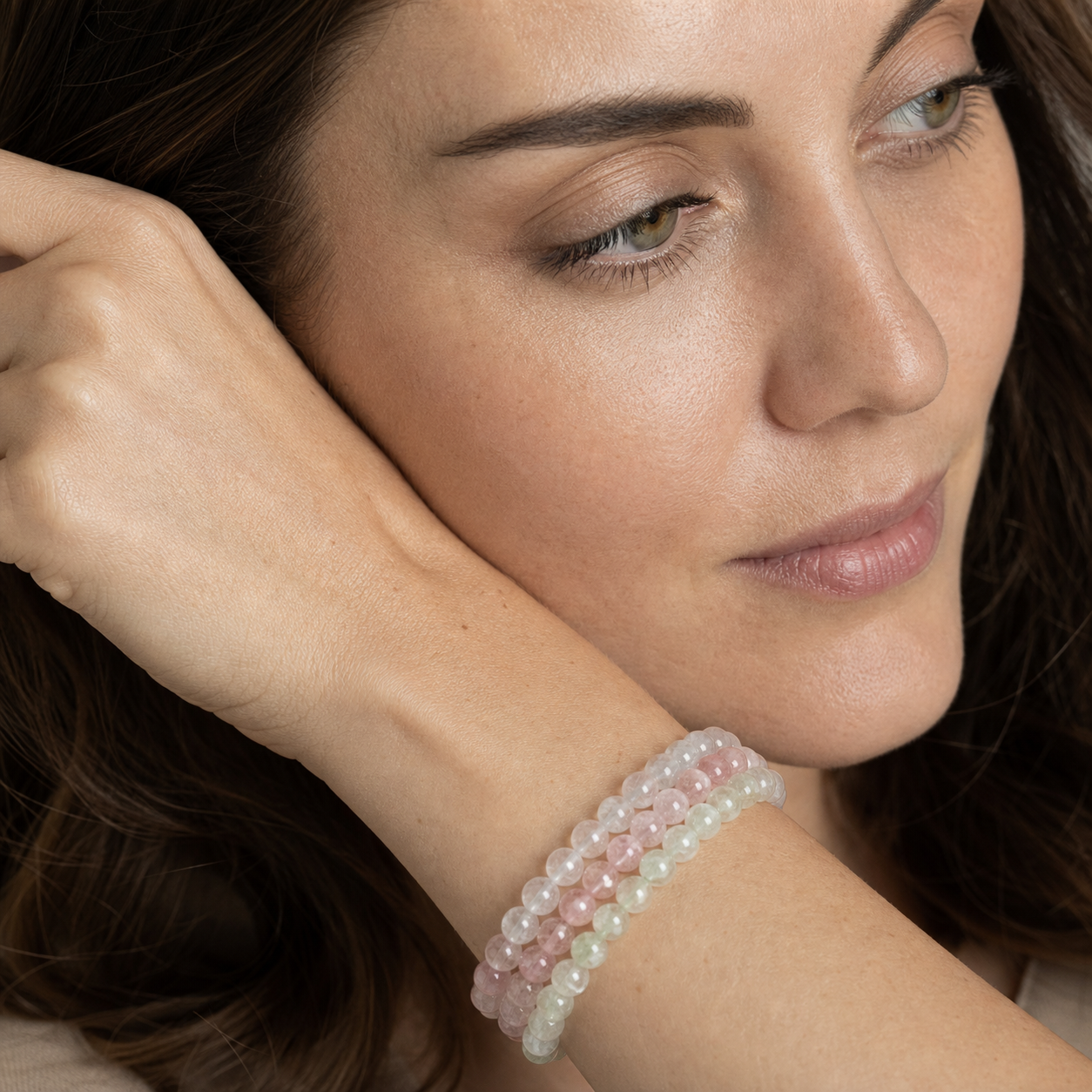 Tourmaline shown on a woman from a second angle