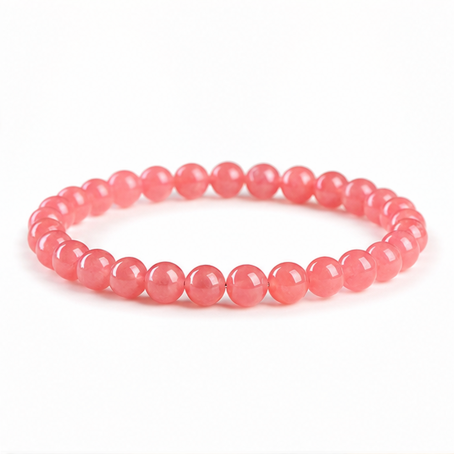 Rhodochrosite on a white background