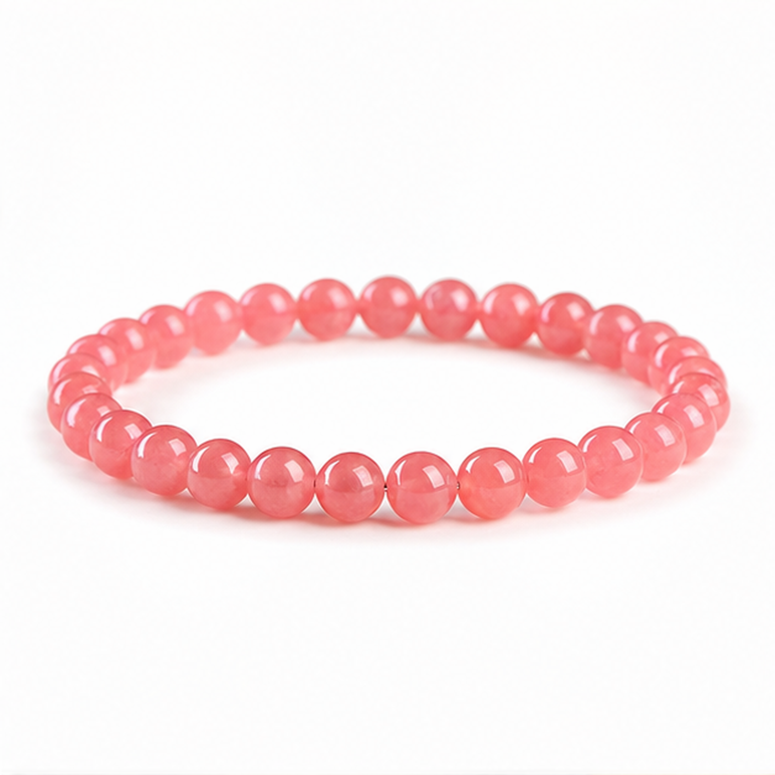 Rhodochrosite on a white background
