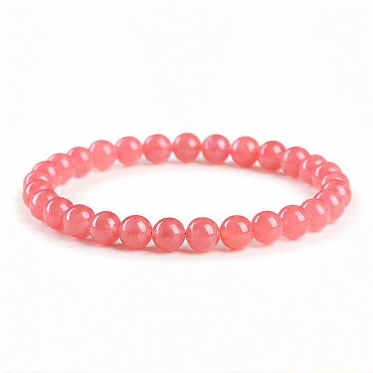 Rhodochrosite on a white background
