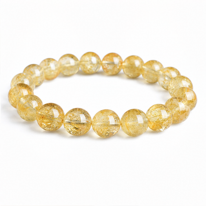 Yellow Topaz on a white background