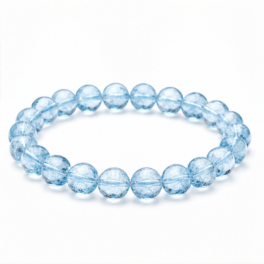Blue Topaz on a white background