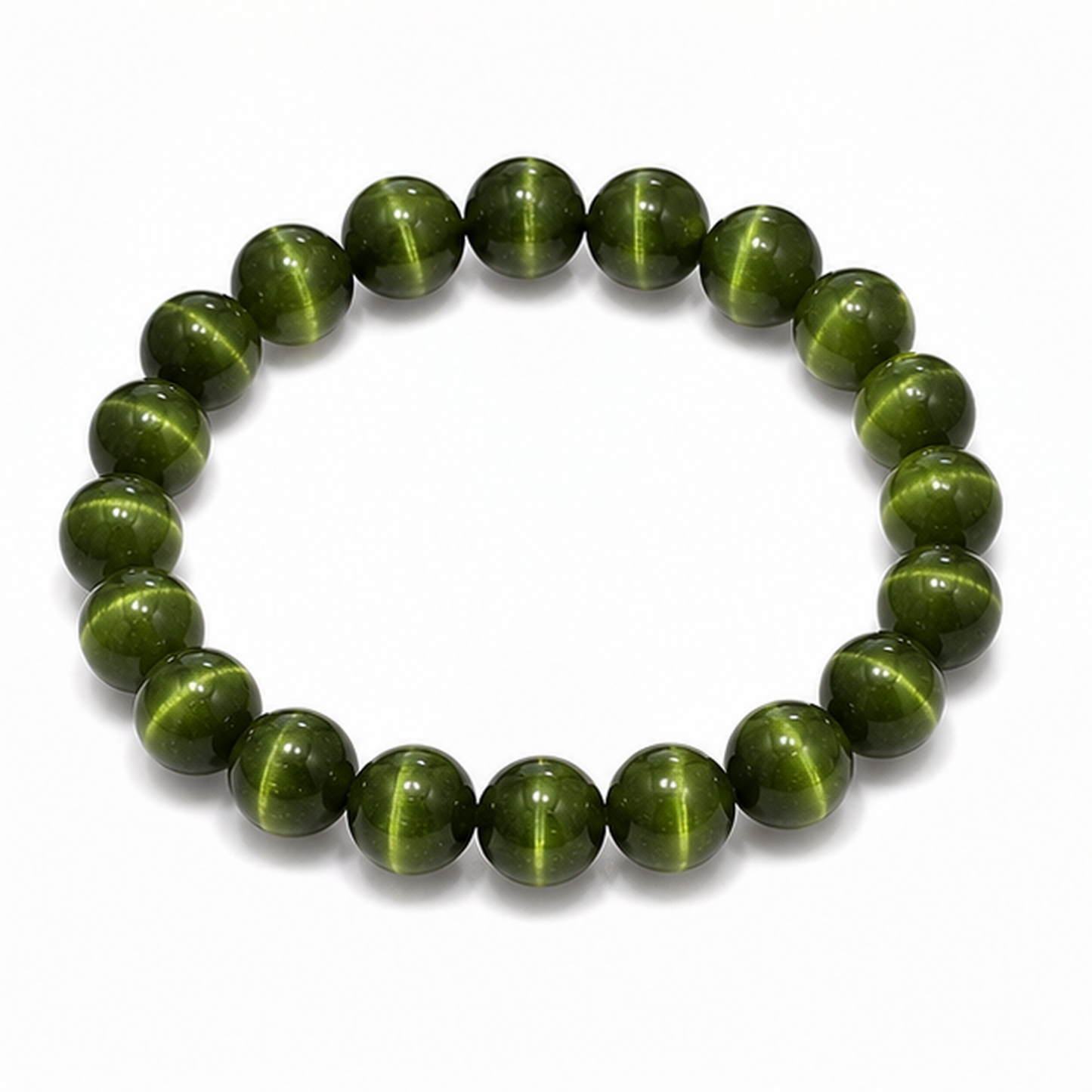 Green Apatite on a white background