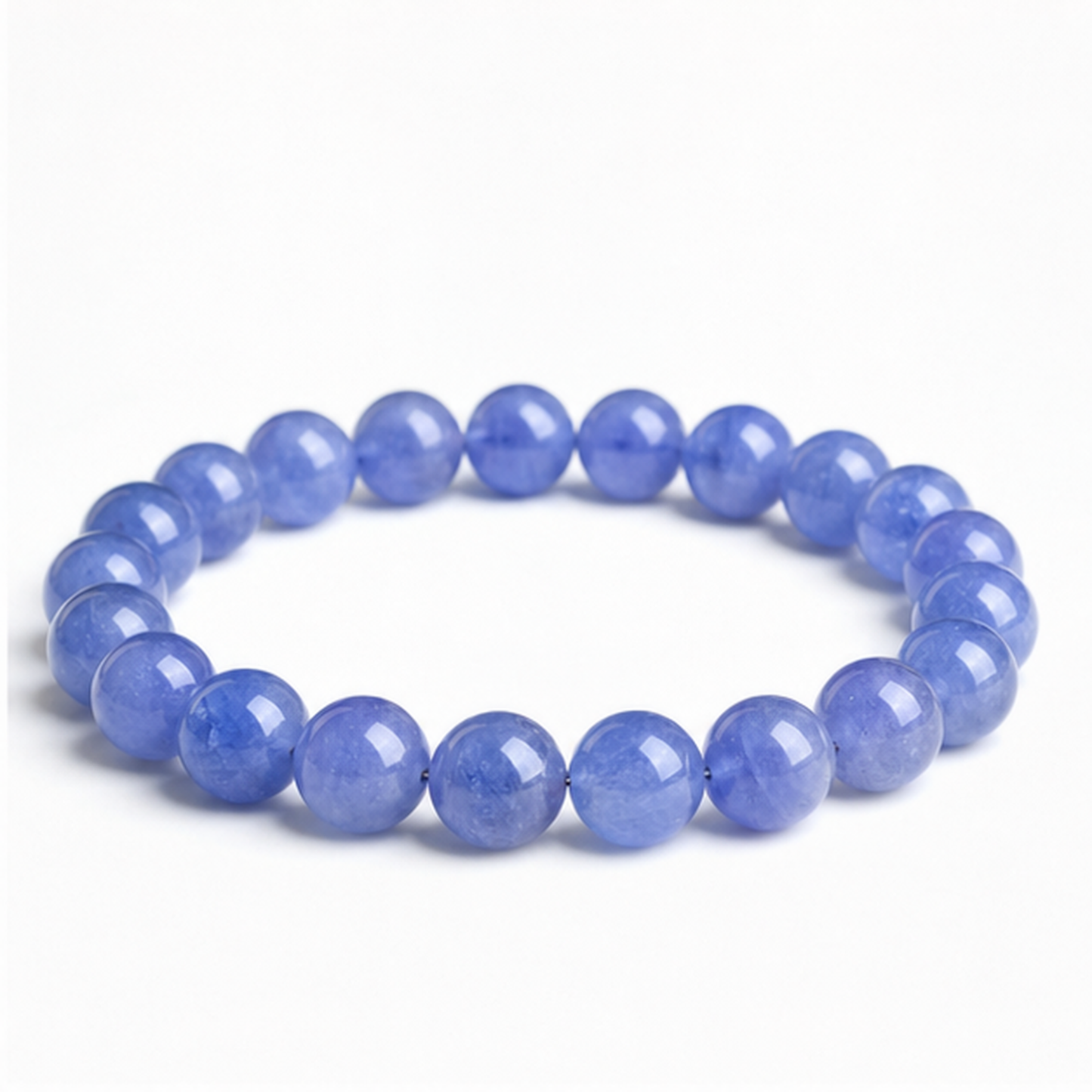 Tanzanite on a white background
