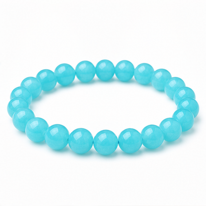 Amazonite on a white background