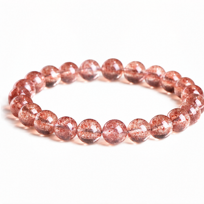 Strawberry Quartz on a white background