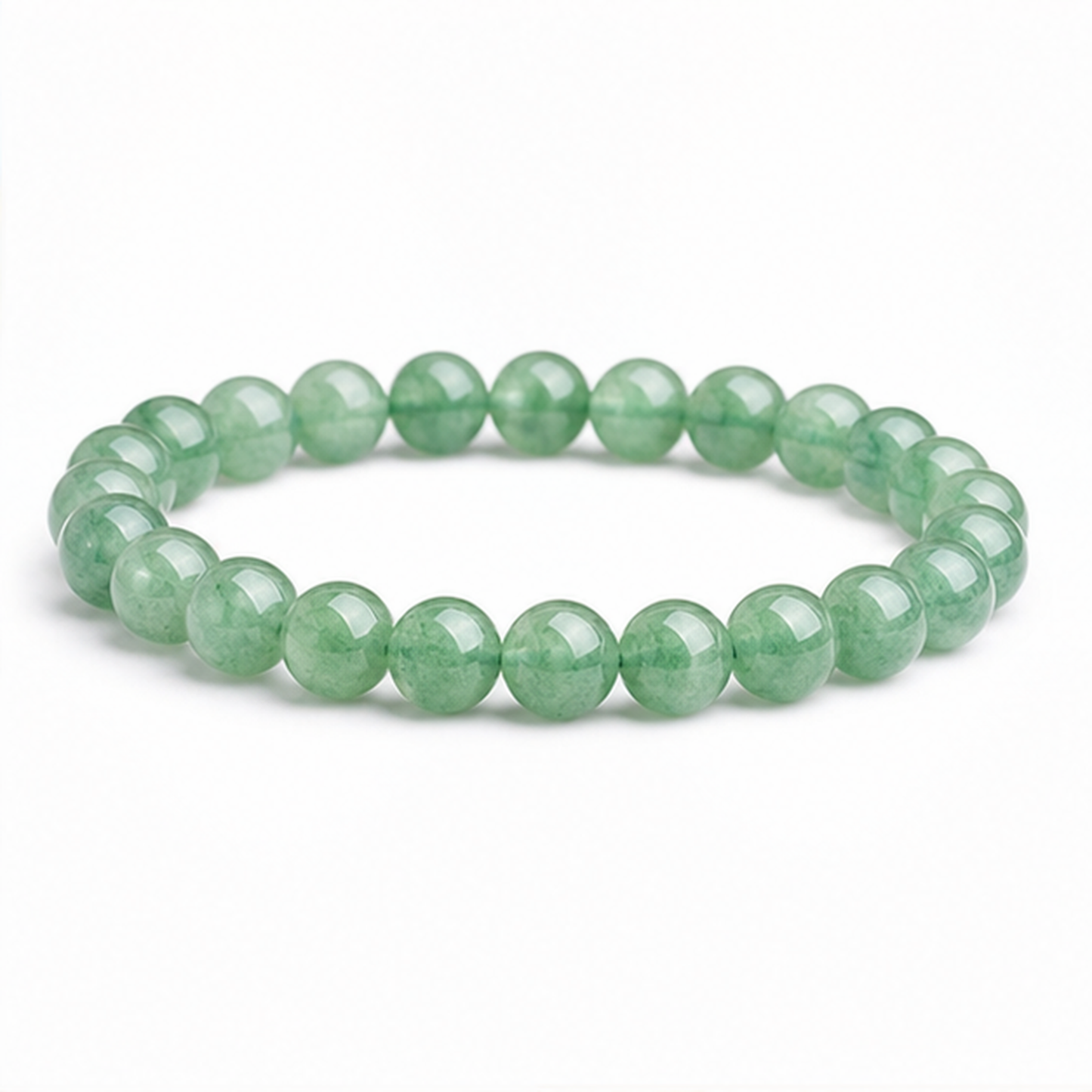 Green Strawberry Quartz on a white background