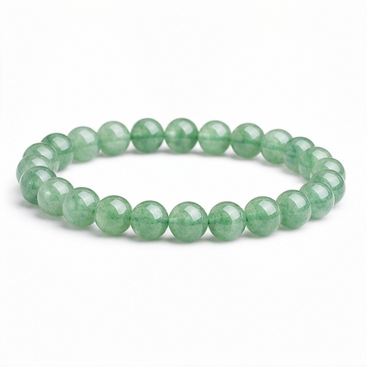 Green Strawberry Quartz on a white background