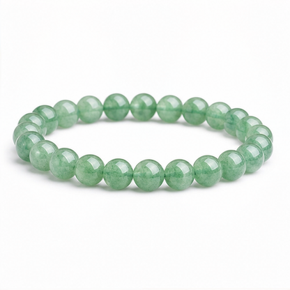 Green Strawberry Quartz on a white background