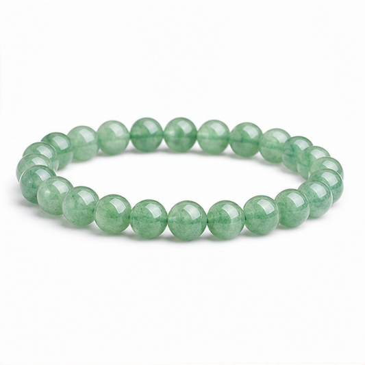 Green Strawberry Quartz on a white background