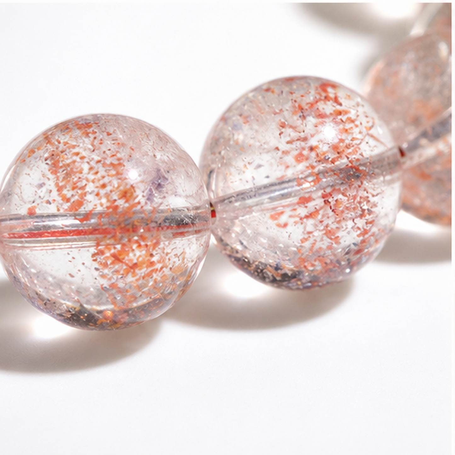 Close-up of Super Seven bead colour and surface detail