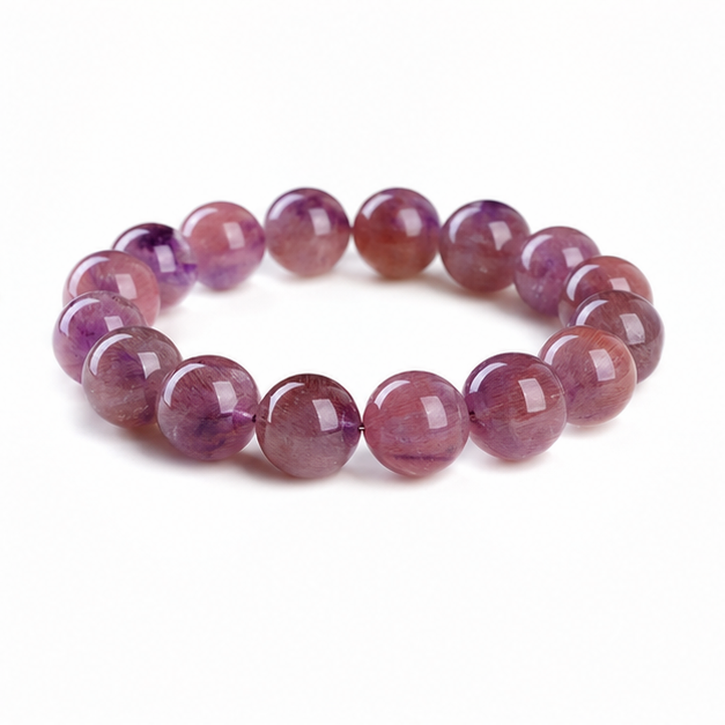 Pink & Purple Super Seven on a white background