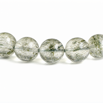 Close-up of Green Super Seven bead colour and surface detail