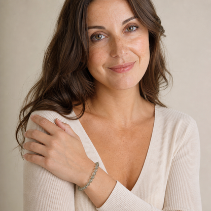 Green Super Seven worn by a woman