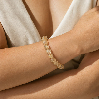 Cropped wrist view of Venus Hair Quartz