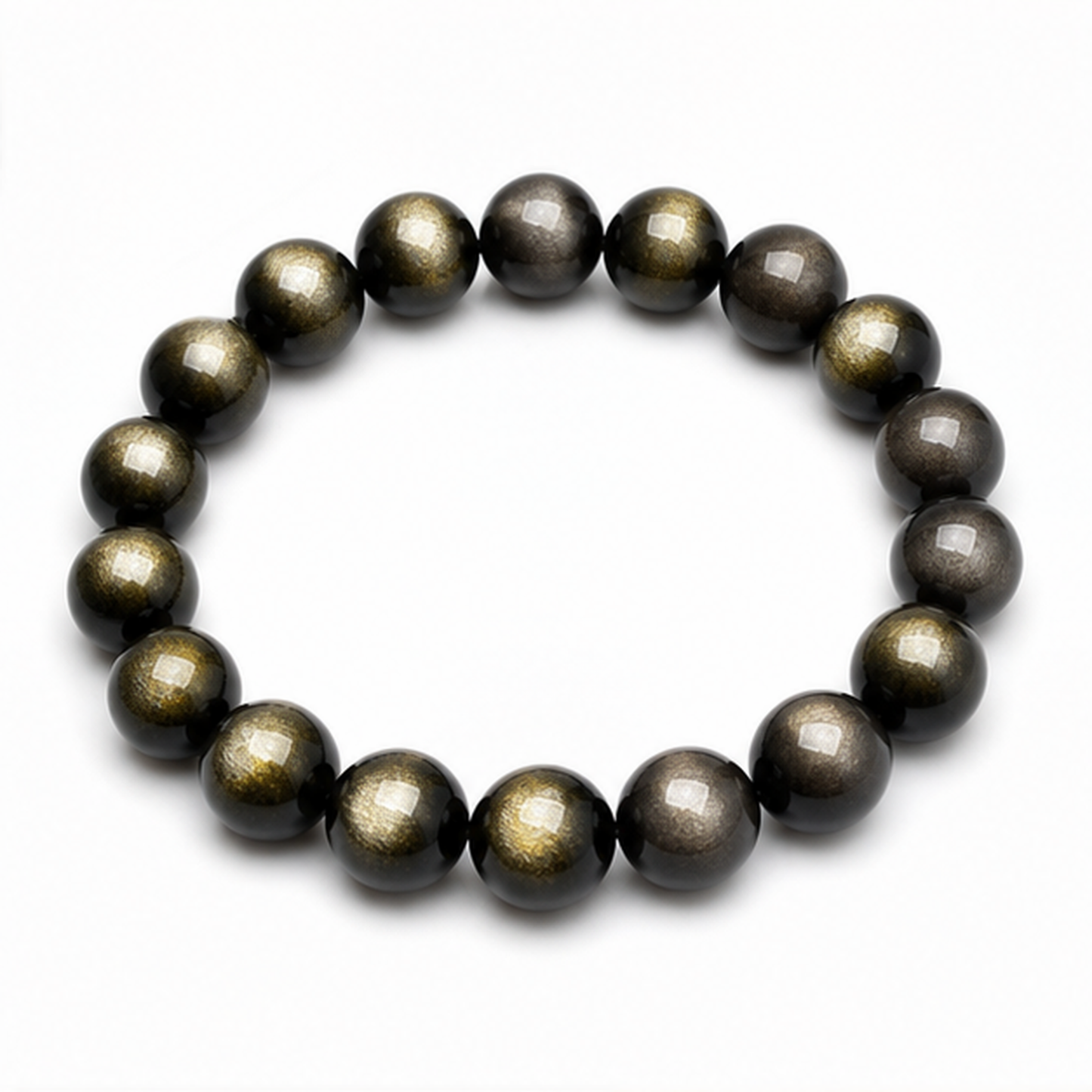 Gold Sheen Obsidian on a white background