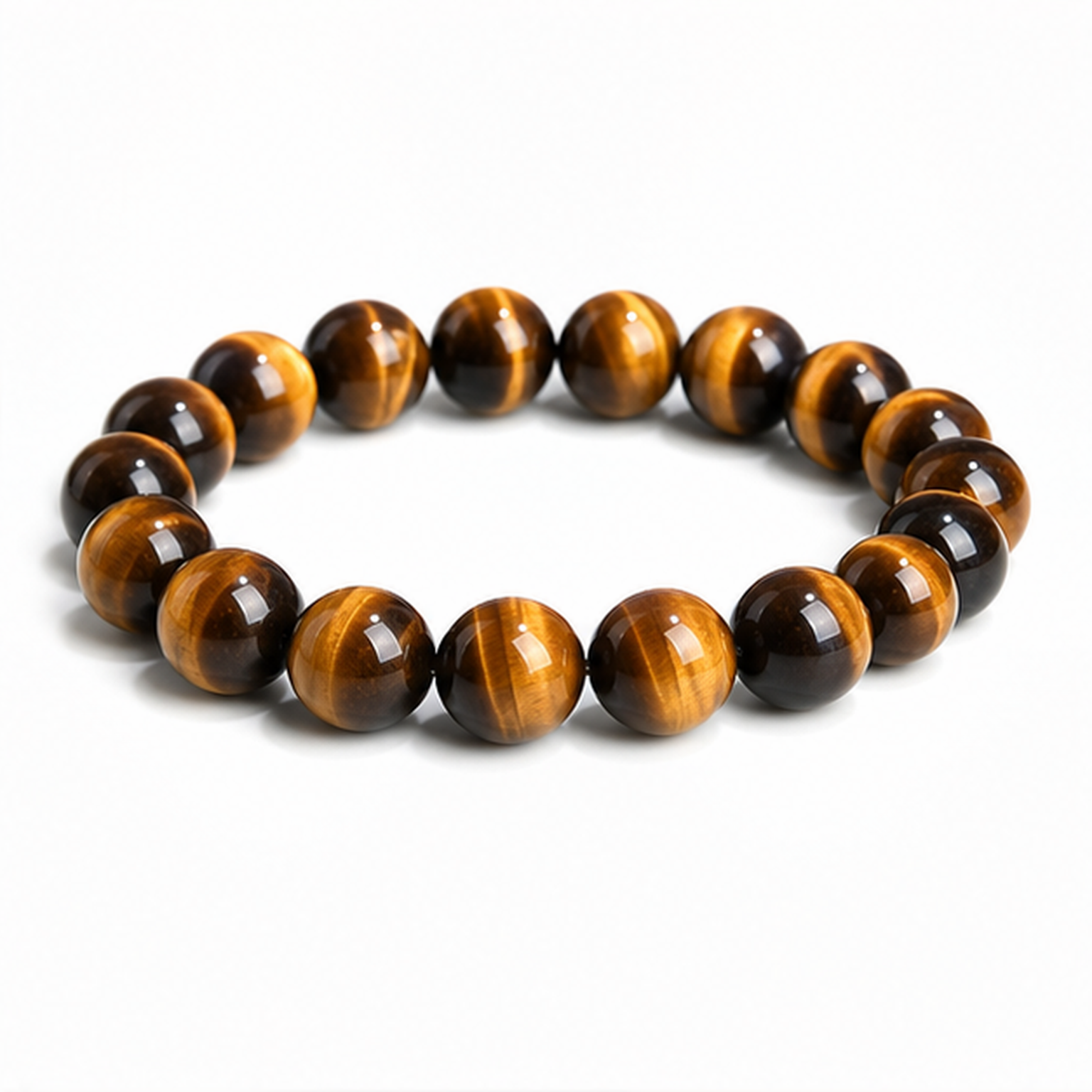 Tiger's Eye on a white background