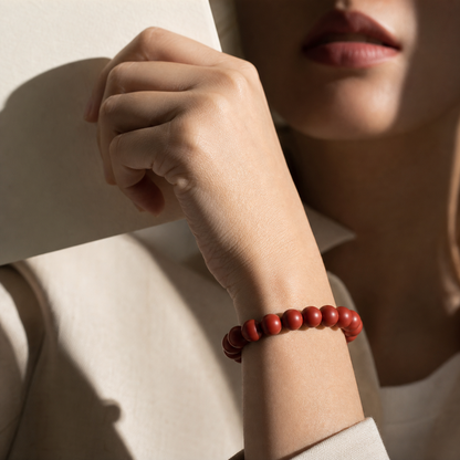 Cropped wrist view of Red Agate