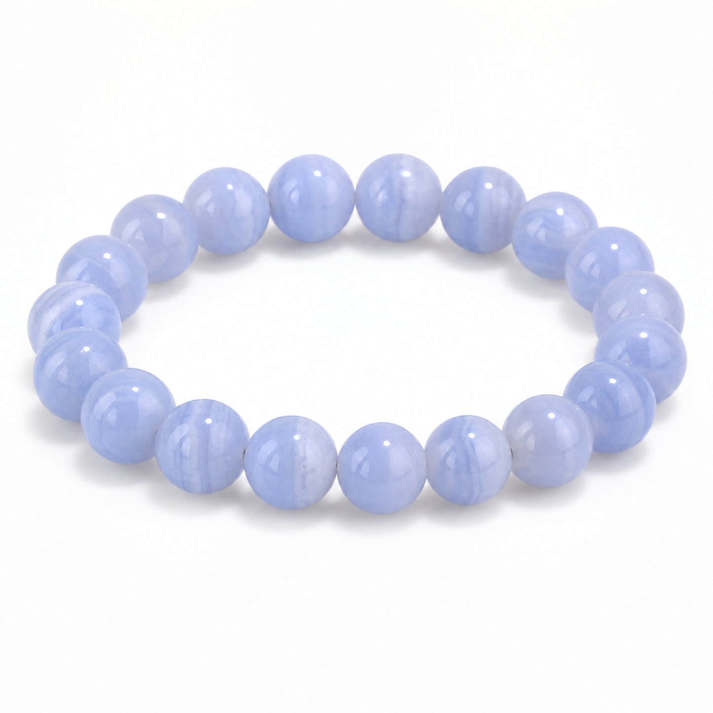 Blue Lace Agate on a white background