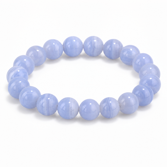 Blue Lace Agate on a white background