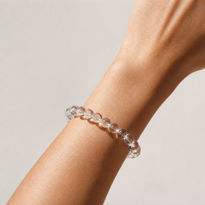 Cropped wrist view of Clear Quartz