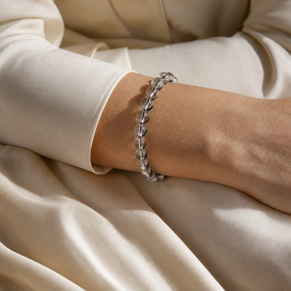 Cropped wrist view of Smoky Quartz