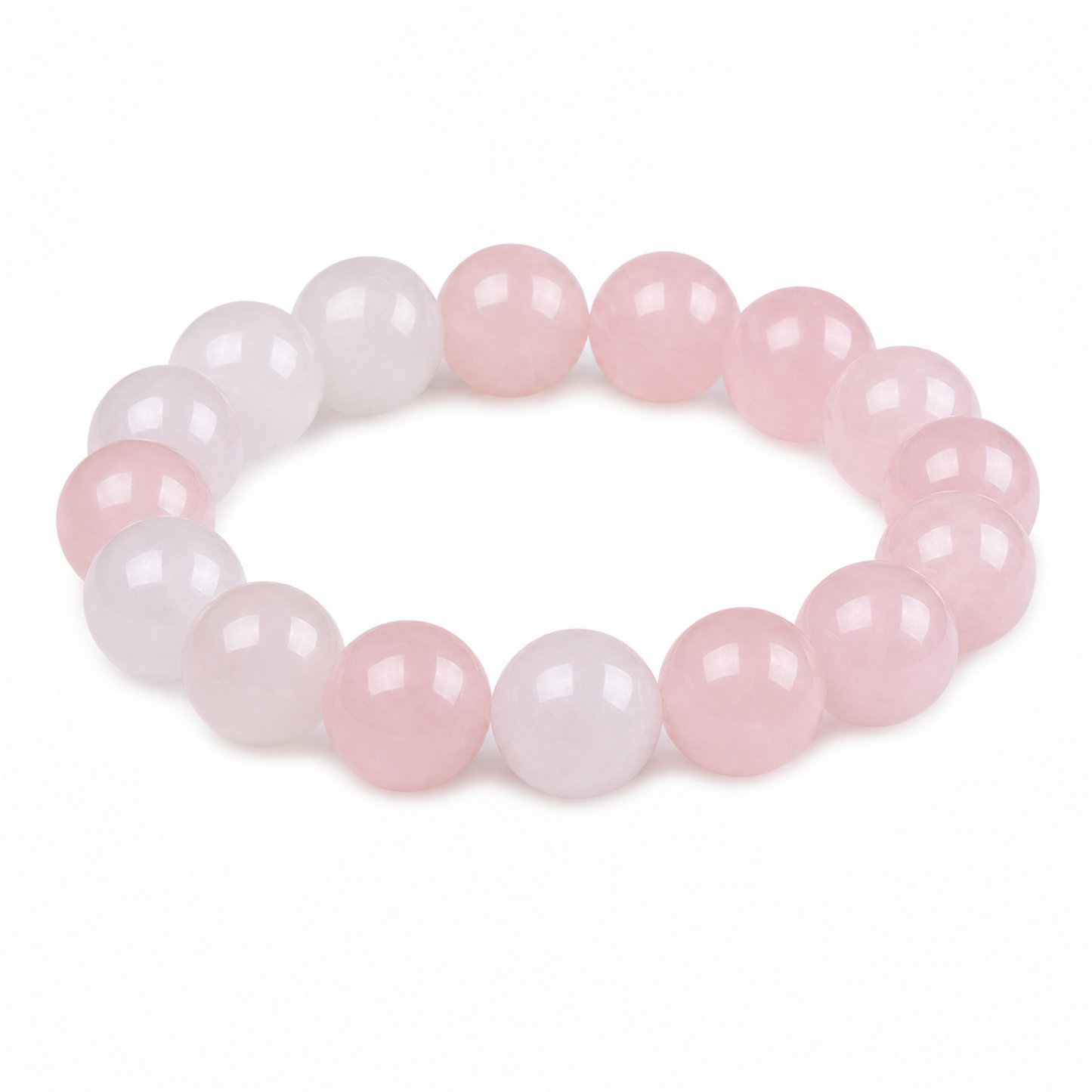 Rose Quartz on a white background