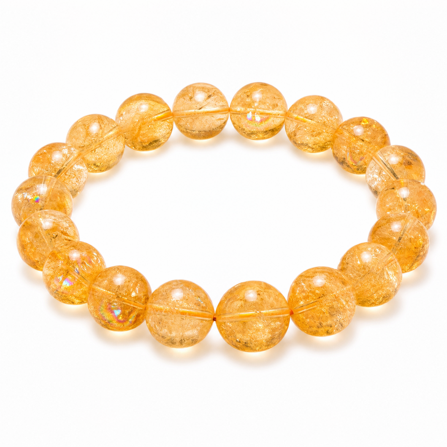 Yellow Azeztulite on a white background