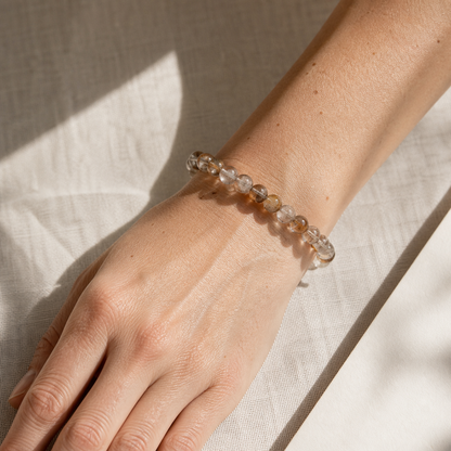 Close wrist detail of Dendritic Quartz