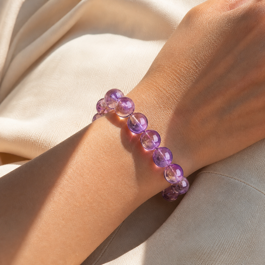 Cropped wrist view of Ametrine