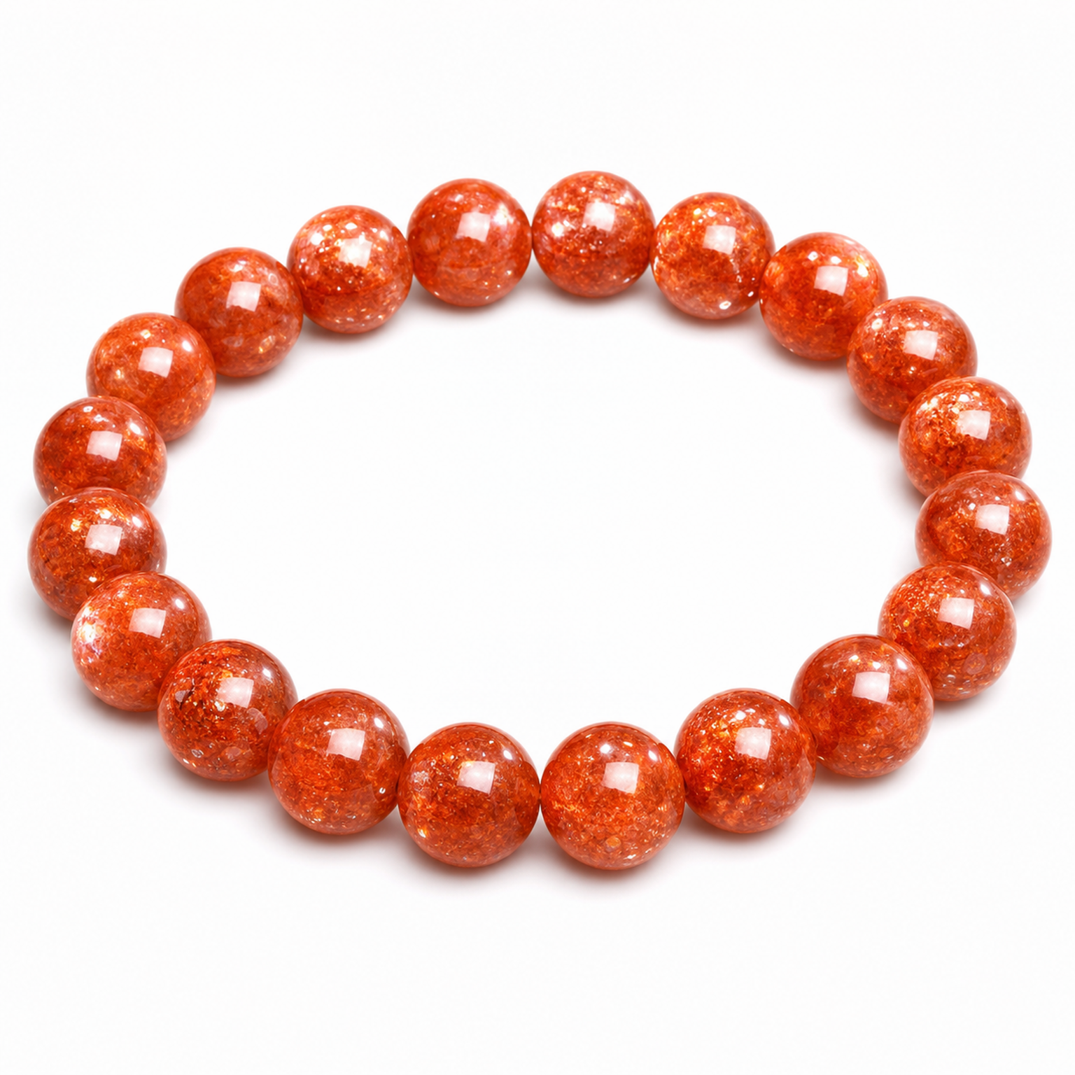 Golden Sunstone on a white background