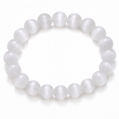 White Rabbit Hair Quartz on a white background