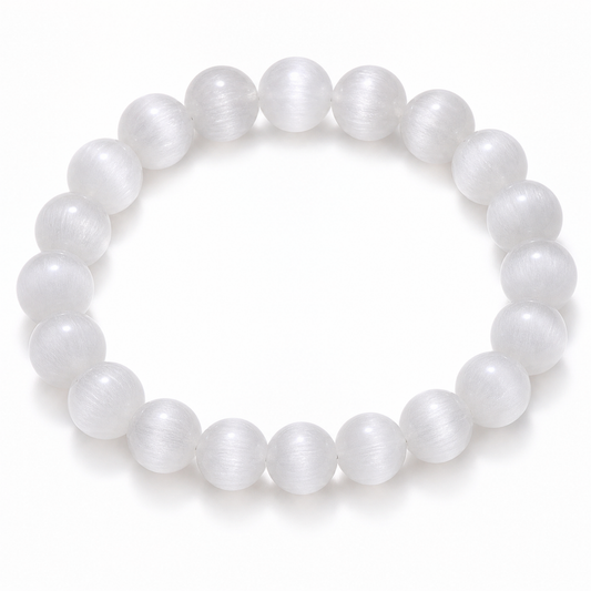 White Rabbit Hair Quartz on a white background