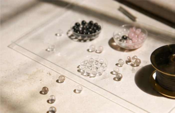 Crystal beads and jewellery making materials
