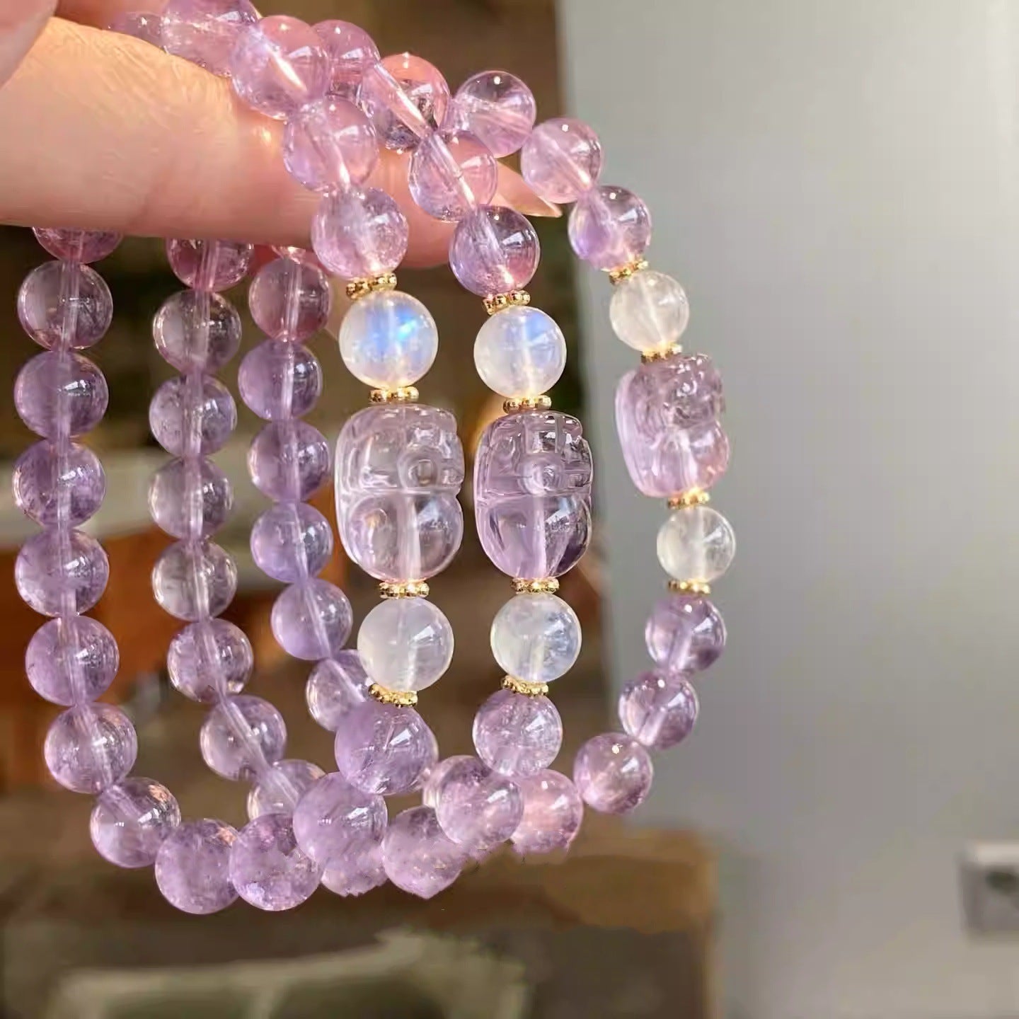 Amethyst Pixiu crystal bracelet